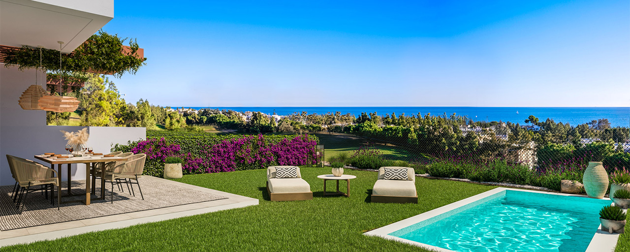 Nieuwbouwproject bestaande uit rijwoningen te koop, op een steenworp van de Golf Club in Mijas Costa, Costa del Sol
