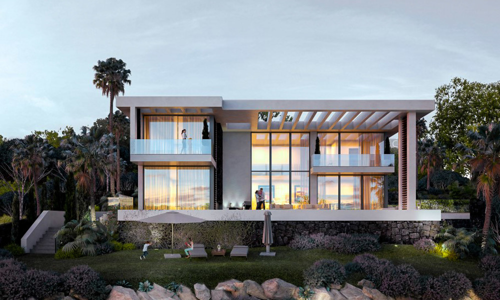Twee moderne en eigentijdse nieuwbouw villa’s met zeezicht te koop in Benahavis – Marbella 3851