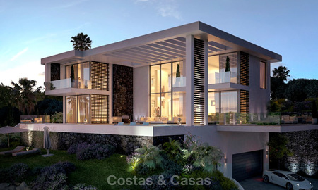 Twee moderne en eigentijdse nieuwbouw villa’s met zeezicht te koop in Benahavis – Marbella 3852