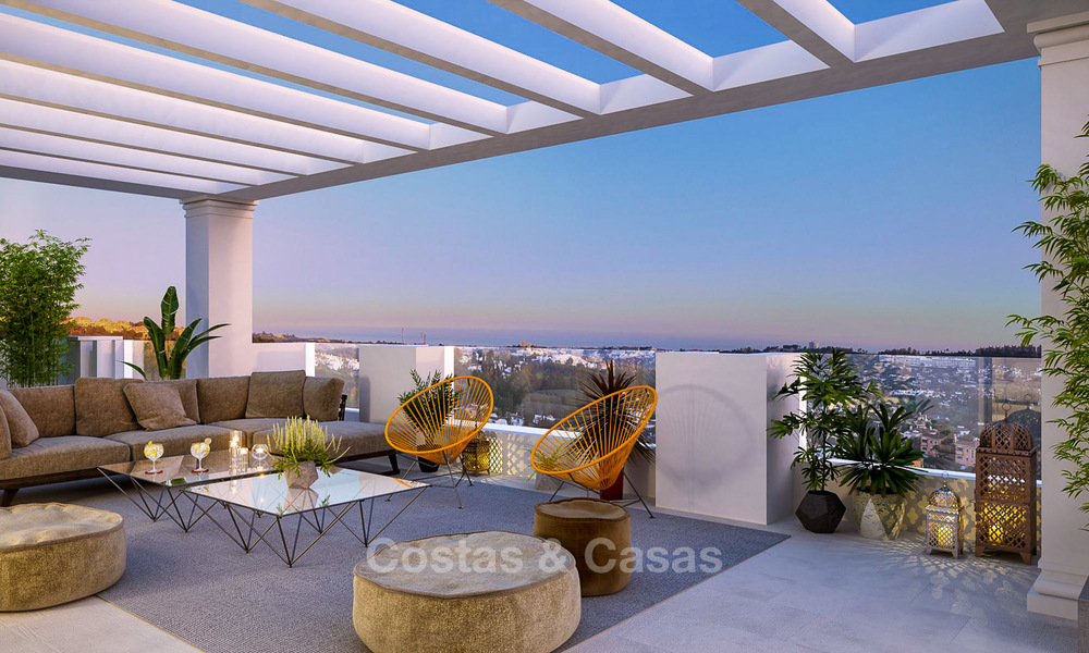 Luxe appartementen te koop in een exclusief complex in Nueva Andalucia - Marbella met panoramisch uitzicht over de golf en zee 4323