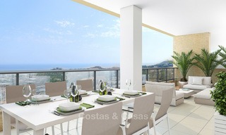 Nieuwe moderne appartementen met een fantastisch uitzicht op zee te koop in Benalmadena, Costa del Sol 4510 