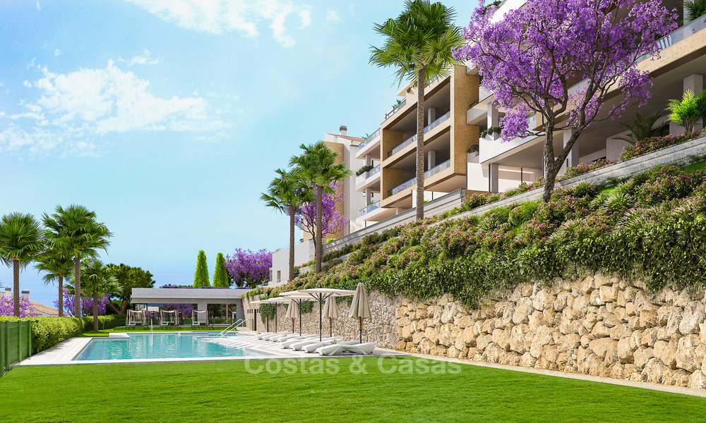 Nieuwe moderne appartementen met een fantastisch uitzicht op zee te koop in Benalmadena, Costa del Sol 4517