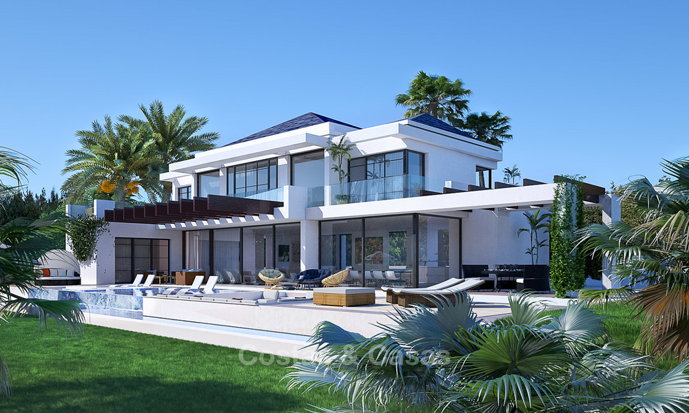 Luxueuze moderne villa te koop, eerstelijn golf in Benahavis, Marbella 4677