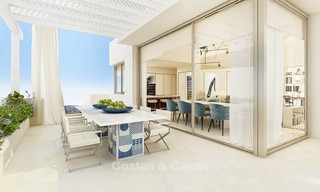 Moderne luxe appartementen te koop in een nieuwbouwproject met spectaculair zeezicht in Benahavis, Marbella 4841 