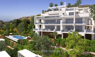 Moderne luxe appartementen te koop met onbelemmerd zeezicht, op korte rijafstand van het centrum van Marbella. 4879 