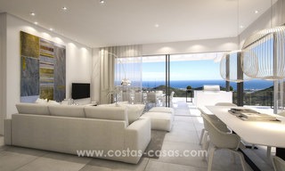 Moderne hedendaagse luxe appartementen met adembenemend zeezicht te koop, op korte rijafstand van het centrum van Marbella. 4896 