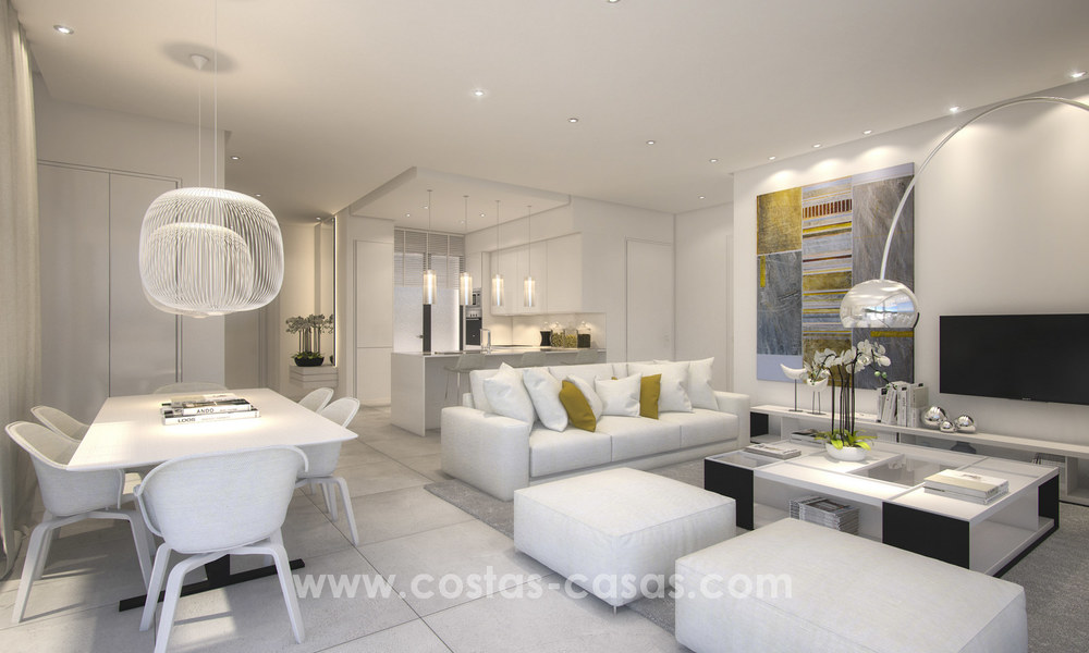 Moderne hedendaagse luxe appartementen met adembenemend zeezicht te koop, op korte rijafstand van het centrum van Marbella. 4898