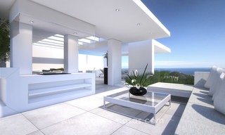 Moderne contemporaine luxe appartementen met verbluffend zeezicht te koop, op korte rijafstand van het centrum van Marbella. 4931 