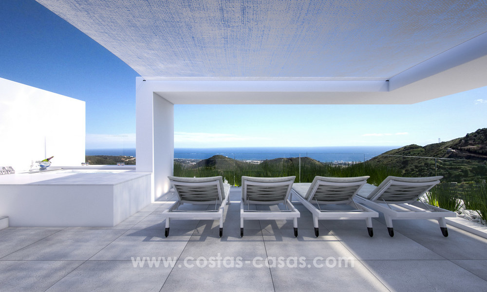 Moderne contemporaine luxe appartementen met verbluffend zeezicht te koop, op korte rijafstand van het centrum van Marbella. 4933