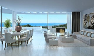 Moderne contemporaine luxe appartementen met verbluffend zeezicht te koop, op korte rijafstand van het centrum van Marbella. 4910 