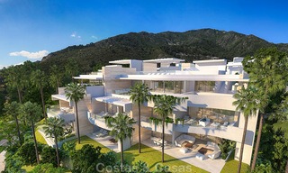 Moderne contemporaine luxe appartementen met verbluffend zeezicht te koop, op korte rijafstand van het centrum van Marbella. 4915 