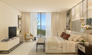 Modern-eigentijdse luxe appartementen met adembenemende zeezichten te koop, op korte rijafstand van het centrum van Marbella. 4948 