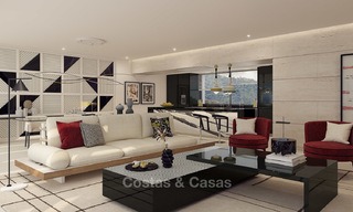 Modern-eigentijdse luxe appartementen met adembenemende zeezichten te koop, op korte rijafstand van het centrum van Marbella. 4950 