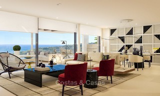 Modern-eigentijdse luxe appartementen met adembenemende zeezichten te koop, op korte rijafstand van het centrum van Marbella. Instapklaar. Laatste 3 penthouses. 4959 
