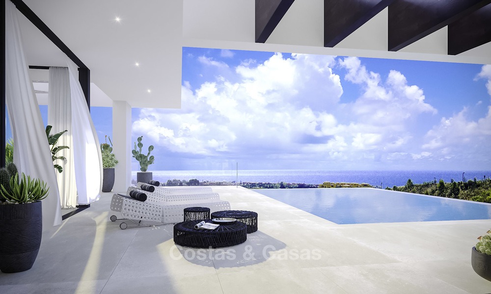 Nieuwe modern-eigentijdse villa's te koop, panoramisch uitzicht op zee, op de New Golden Mile tussen Marbella en Estepona 13984