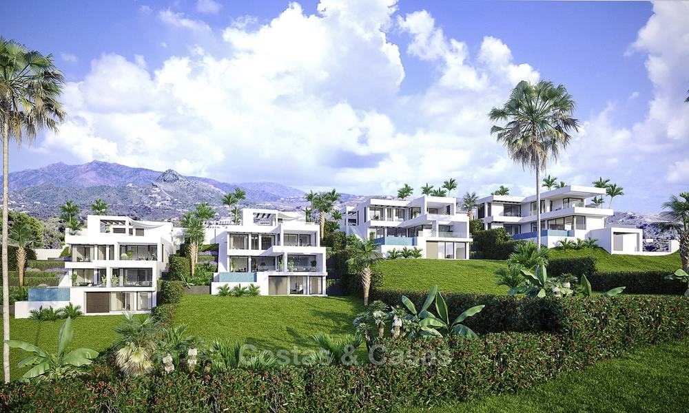 Nieuwe modern-eigentijdse villa's te koop, panoramisch uitzicht op zee, op de New Golden Mile tussen Marbella en Estepona 13990