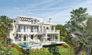 Nieuwe modern-eigentijdse villa's te koop, panoramisch uitzicht op zee, op de New Golden Mile tussen Marbella en Estepona 19653 