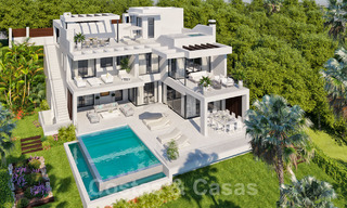 Nieuwe modern-eigentijdse villa's te koop, panoramisch uitzicht op zee, op de New Golden Mile tussen Marbella en Estepona 19656 