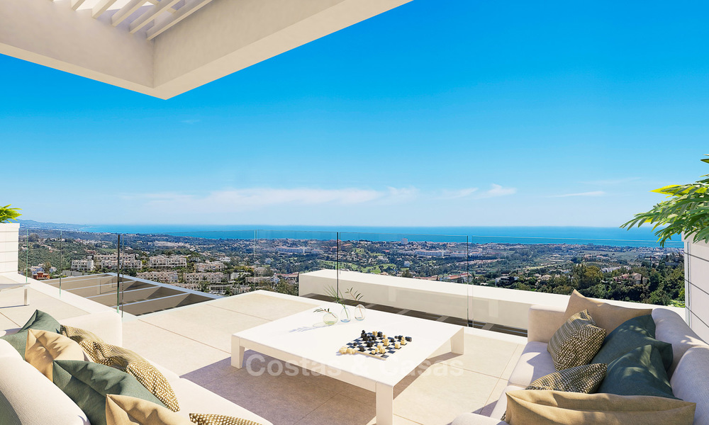 Exclusieve nieuwe luxe appartementen te koop, modern design en met uitzicht op zee, in Benahavis - Marbella 5089
