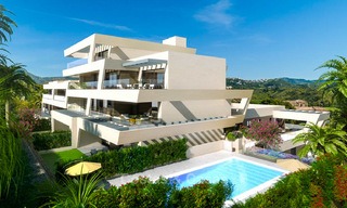 Nieuwe moderne luxe appartementen met zeezicht te koop, Marbella. Op loopafstand van golf en strand. 5110 