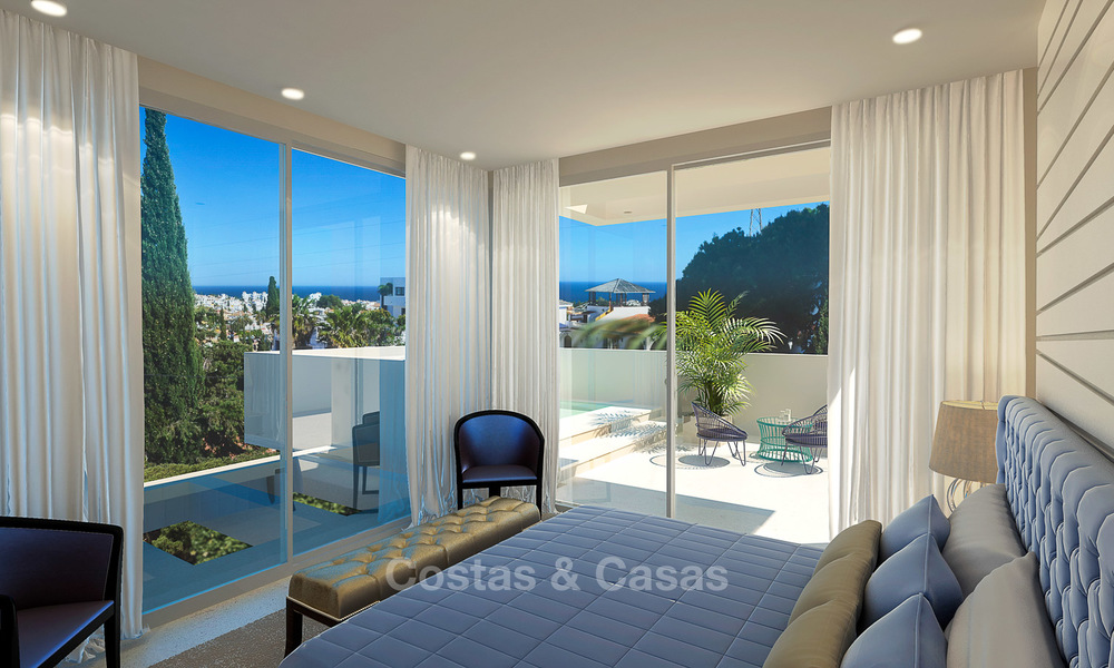 Nieuwe modern eigentijdse luxe villa te koop, met uitzicht op zee en de bergen, Nueva Andalucia, Marbella 5534