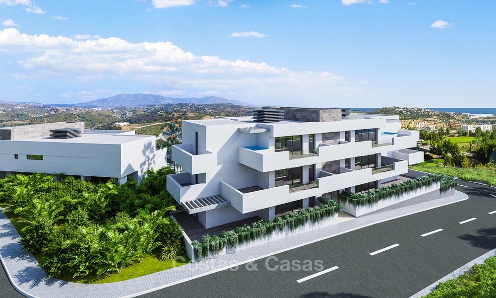 Nieuwe, moderne eerstelijn golf appartementen te koop, La Cala de Mijas, Costa del Sol 5700