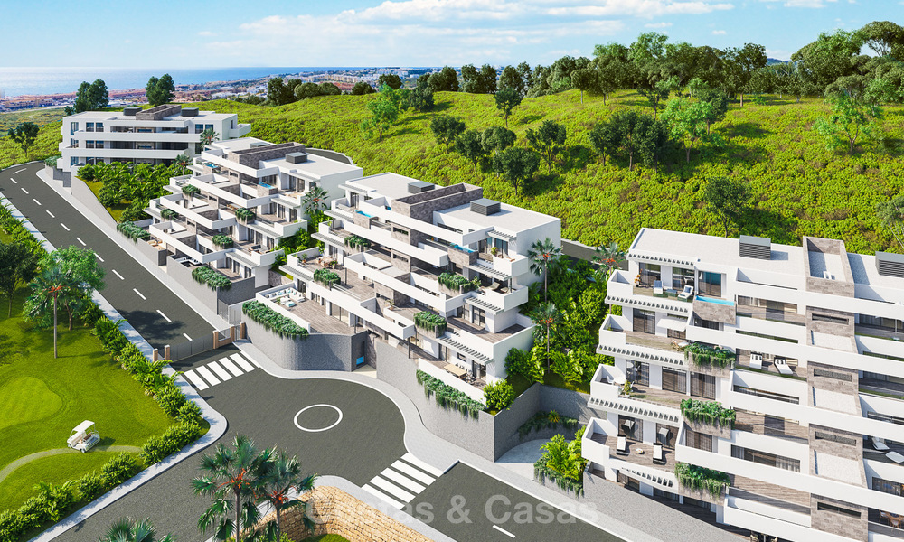 Nieuwe, moderne eerstelijn golf appartementen te koop, La Cala de Mijas, Costa del Sol 5701