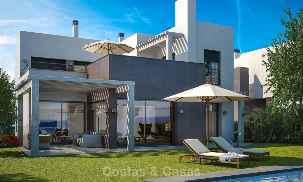 Laatste villa! Volledig gemeubileerd. Nieuwe moderne luxe villa's te koop in een golfresort, met uitzicht op zee en golfbaan, New Golden Mile, Marbella - Estepona 5789