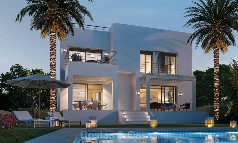 Laatste villa! Volledig gemeubileerd. Nieuwe moderne luxe villa's te koop in een golfresort, met uitzicht op zee en golfbaan, New Golden Mile, Marbella - Estepona 5793
