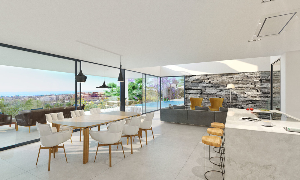 Ruime en moderne nieuwe luxe villa's te koop, in een prestigieus golfresort en met panoramisch uitzicht op zee, Benahavis - Marbella 5909