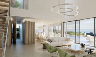 Ruime en moderne nieuwe luxe villa's te koop, in een prestigieus golfresort en met panoramisch uitzicht op zee, Benahavis - Marbella 5910 