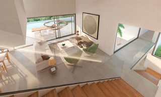 Ruime en moderne nieuwe luxe villa's te koop, in een prestigieus golfresort en met panoramisch uitzicht op zee, Benahavis - Marbella 5912 