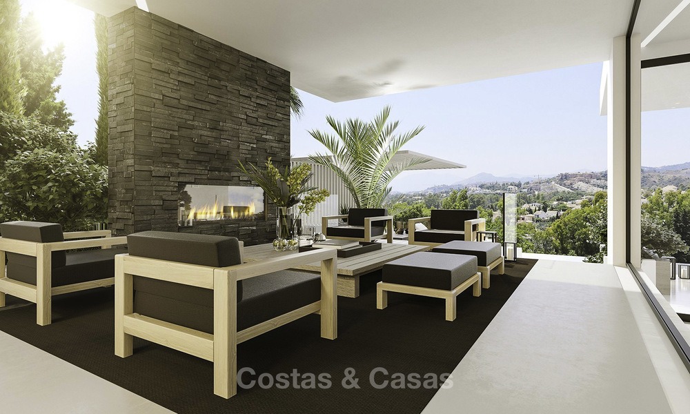 Innovatieve, milieubewuste luxe villa in eigentijdse architectuur te koop, direct aan de golfbaan in Nueva Andalucia, Marbella 14066