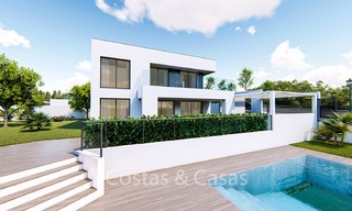 Prijsgunstige nieuwe eigentijdse villa's te koop, op loopafstand van het strand, Manilva, Costa del Sol 6286 