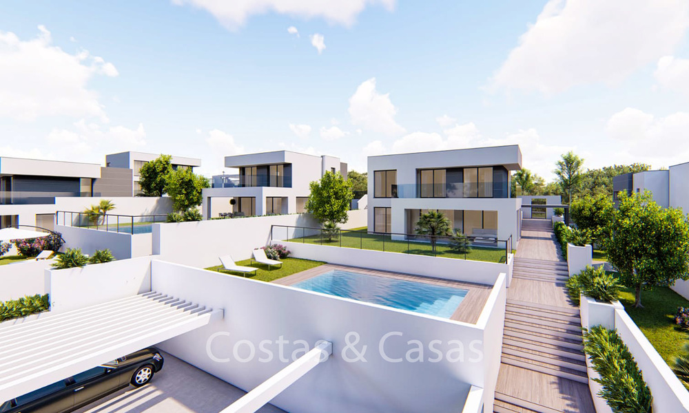 Prijsgunstige nieuwe eigentijdse villa's te koop, op loopafstand van het strand, Manilva, Costa del Sol 6287