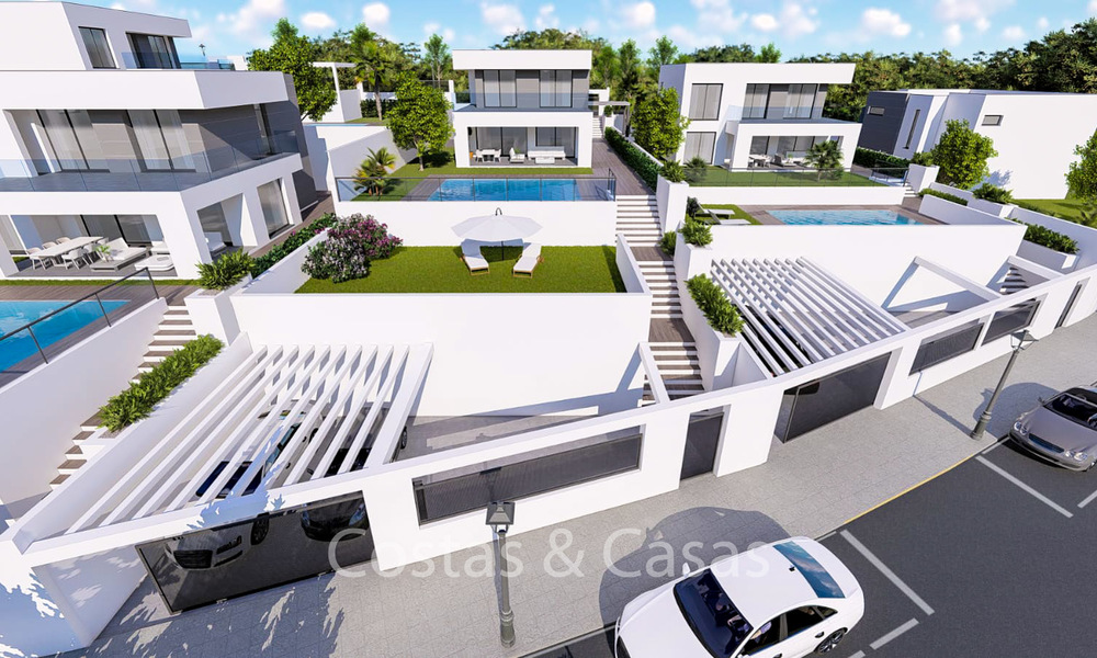 Prijsgunstige nieuwe eigentijdse villa's te koop, op loopafstand van het strand, Manilva, Costa del Sol 6290