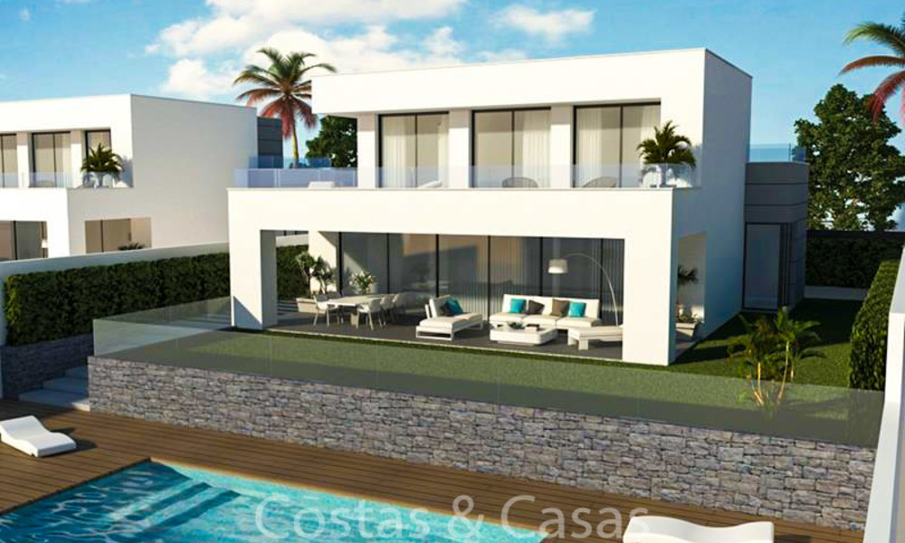 Aantrekkelijke nieuwe moderne luxe villa's te koop, met uitzicht op zee en golf, Manilva, Costa del Sol 6292