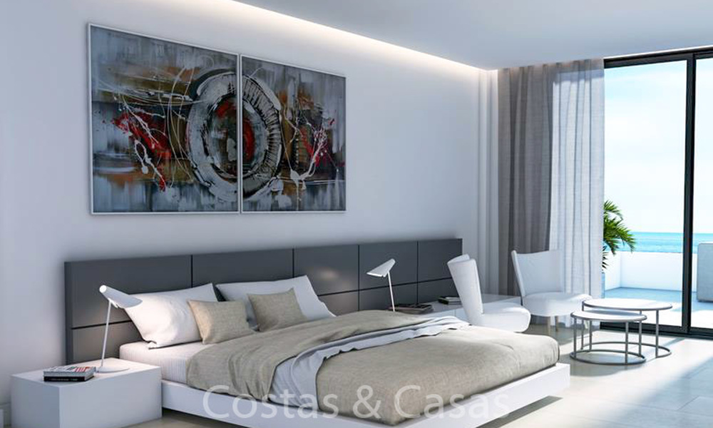 Aantrekkelijke nieuwe moderne luxe villa's te koop, met uitzicht op zee en golf, Manilva, Costa del Sol 6293