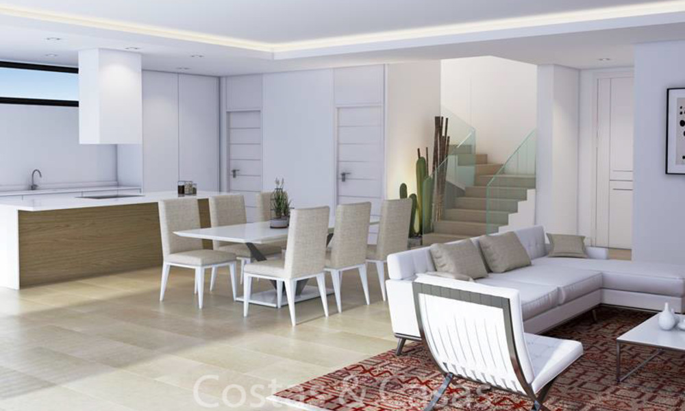 Aantrekkelijke nieuwe moderne luxe villa's te koop, met uitzicht op zee en golf, Manilva, Costa del Sol 6295