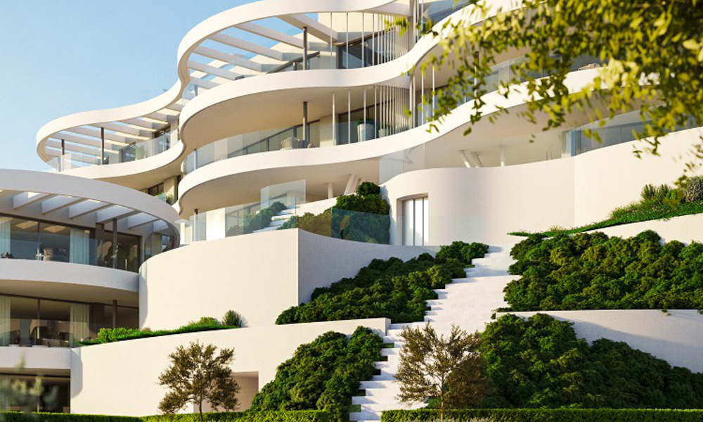 Nieuwe eigentijdse luxe appartementen te koop, met een uitzonderlijk uitzicht op zee, golf en bergen, Benahavis - Marbella. Laatste units. 6320