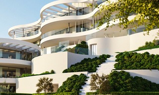 Nieuwe eigentijdse luxe appartementen te koop, met een uitzonderlijk uitzicht op zee, golf en bergen, Benahavis - Marbella. Laatste units. 6320 