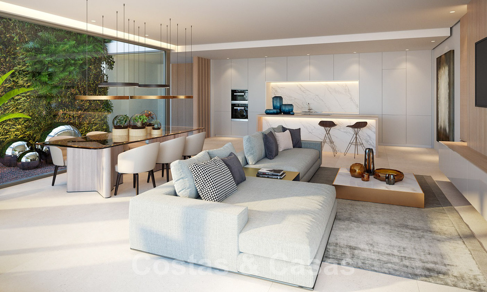 Nieuwe eigentijdse luxe appartementen te koop, met een uitzonderlijk uitzicht op zee, golf en bergen, Benahavis - Marbella. Laatste units. 31066