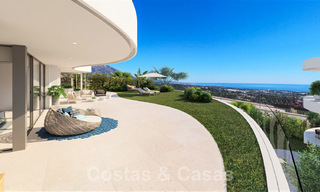 Nieuwe eigentijdse luxe appartementen te koop, met een uitzonderlijk uitzicht op zee, golf en bergen, Benahavis - Marbella. Laatste units. 31072 