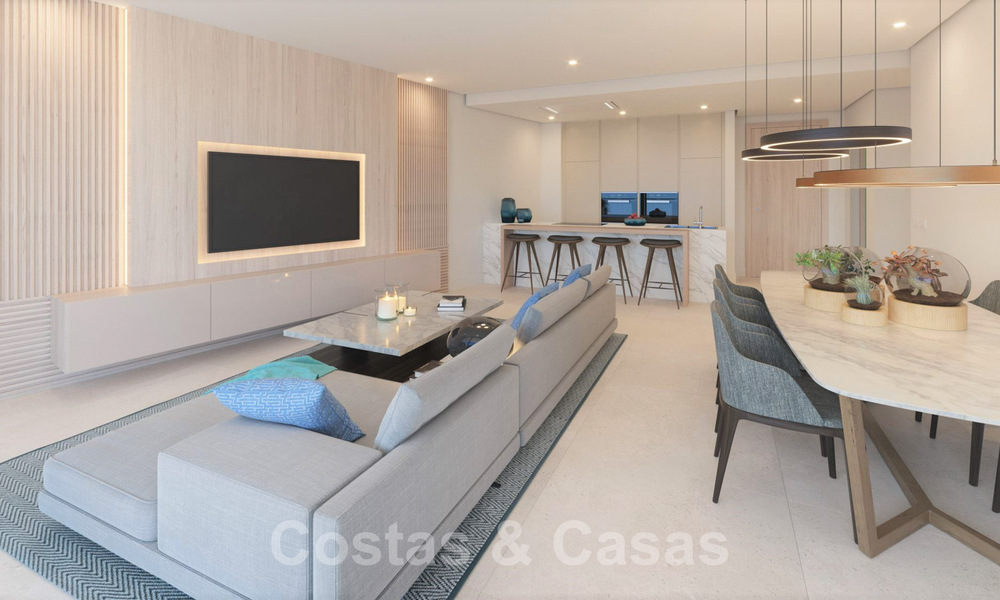 Nieuwe eigentijdse luxe appartementen te koop, met een uitzonderlijk uitzicht op zee, golf en bergen, Benahavis - Marbella. Laatste units. 31076