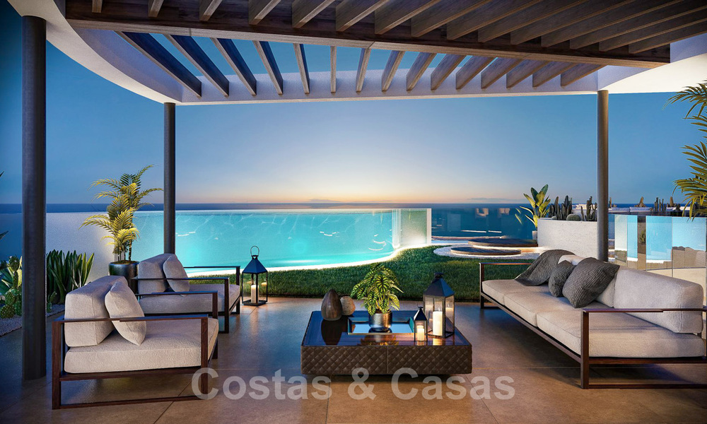 Nieuwe eigentijdse luxe appartementen te koop, met een uitzonderlijk uitzicht op zee, golf en bergen, Benahavis - Marbella. Laatste units. 31078