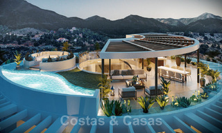 Nieuwe eigentijdse luxe appartementen te koop, met een uitzonderlijk uitzicht op zee, golf en bergen, Benahavis - Marbella. Laatste units. 31080 