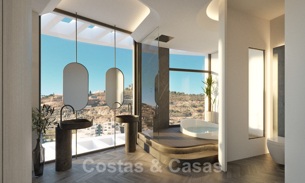 Nieuwe eigentijdse luxe appartementen te koop, met een uitzonderlijk uitzicht op zee, golf en bergen, Benahavis - Marbella. Laatste units. 31102