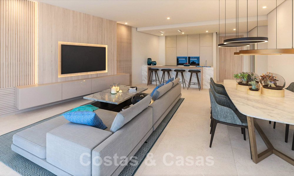 Nieuwe eigentijdse luxe appartementen te koop, met een uitzonderlijk uitzicht op zee, golf en bergen, Benahavis - Marbella. Laatste units. 37284