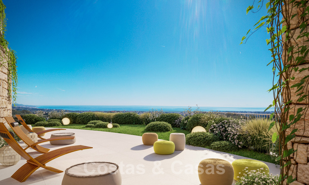 Nieuwe eigentijdse luxe appartementen te koop, met een uitzonderlijk uitzicht op zee, golf en bergen, Benahavis - Marbella. Laatste units. 37296