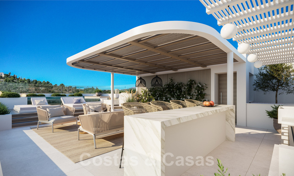 Nieuwe eigentijdse luxe appartementen te koop, met een uitzonderlijk uitzicht op zee, golf en bergen, Benahavis - Marbella. Laatste units. 37299